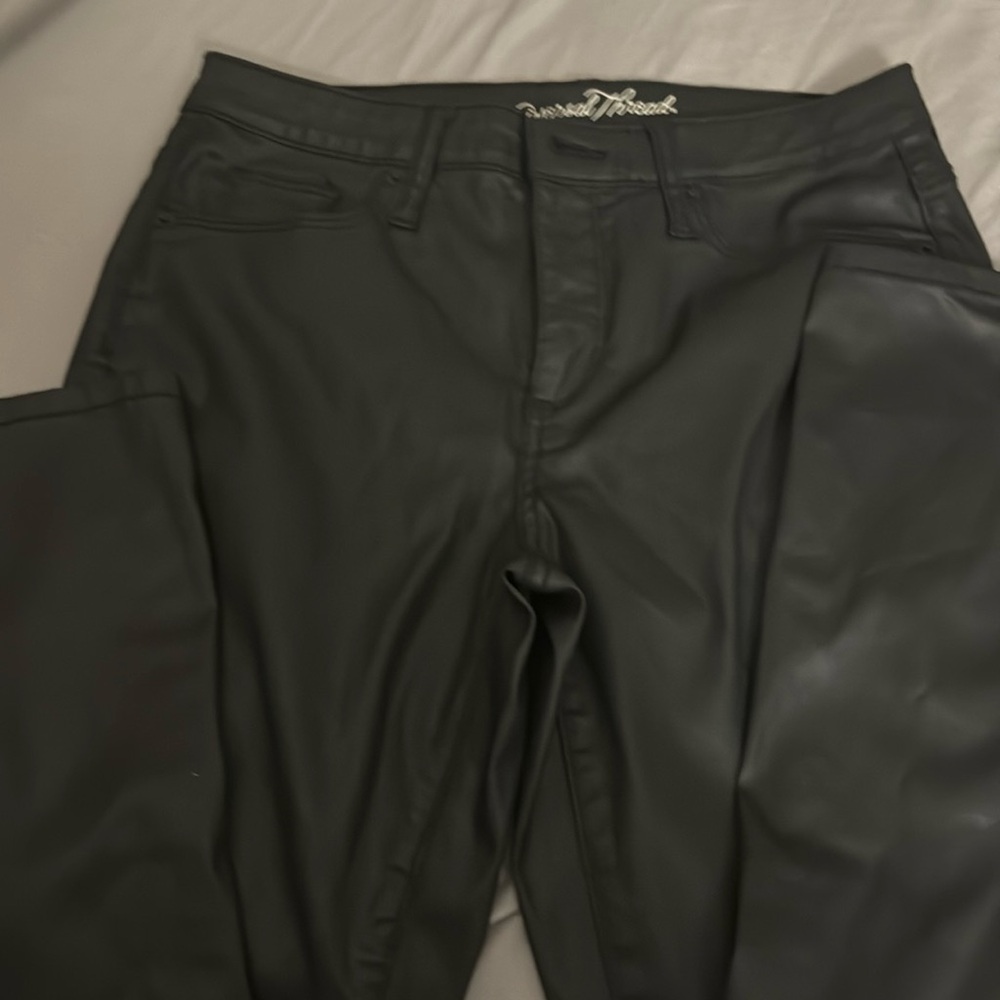 Never worn “leather” (pleather) jeans from Target